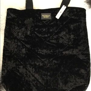 VICTORIAS SECRET TOTE BAG-PLUSH VELVETY FEEL